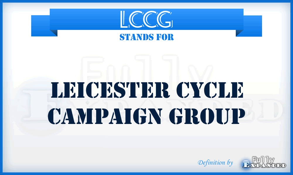 LCCG - Leicester Cycle Campaign Group