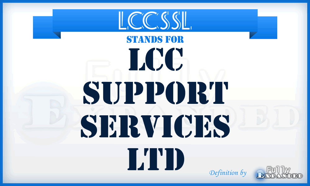 LCCSSL - LCC Support Services Ltd