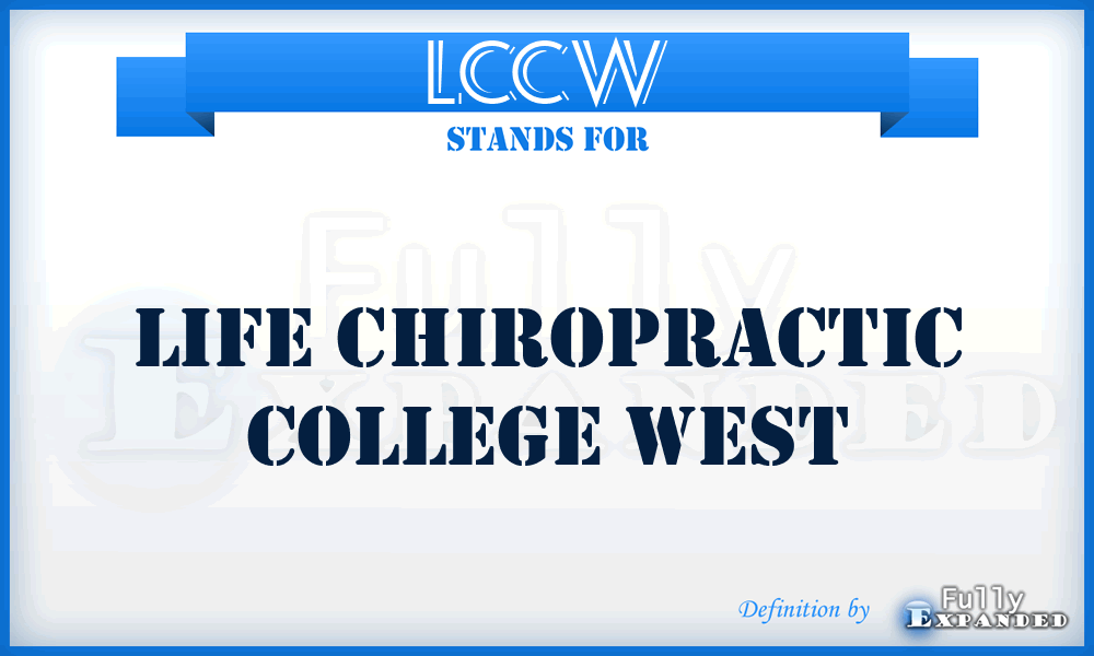 LCCW - Life Chiropractic College West