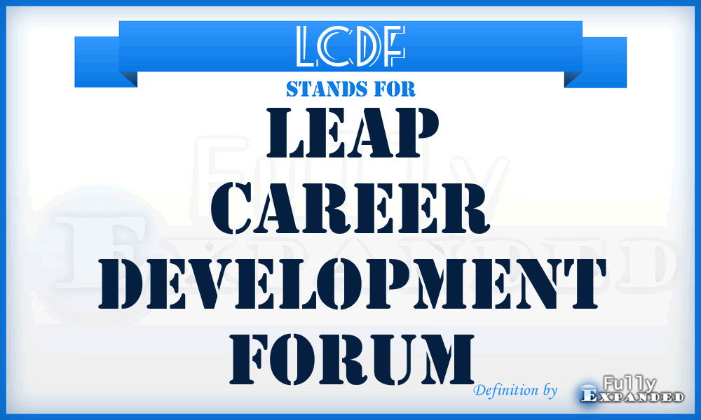 LCDF - Leap Career Development Forum