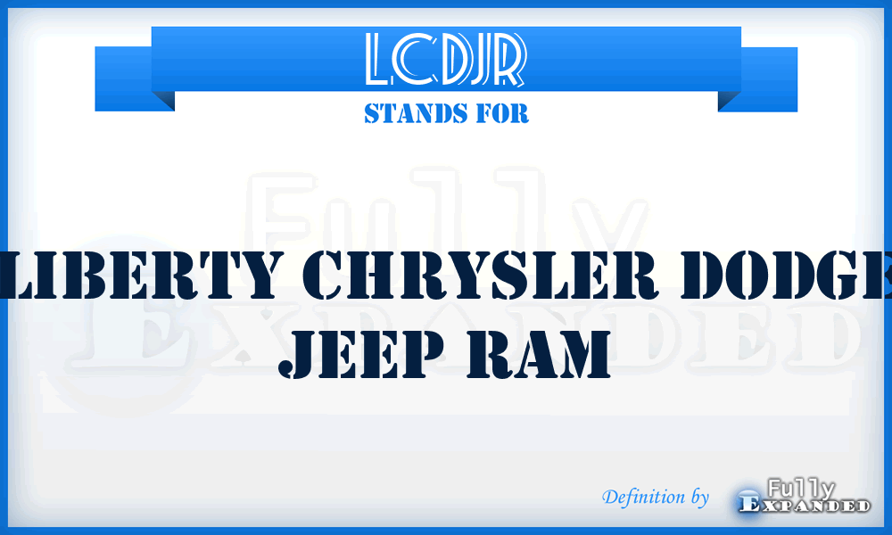 LCDJR - Liberty Chrysler Dodge Jeep Ram