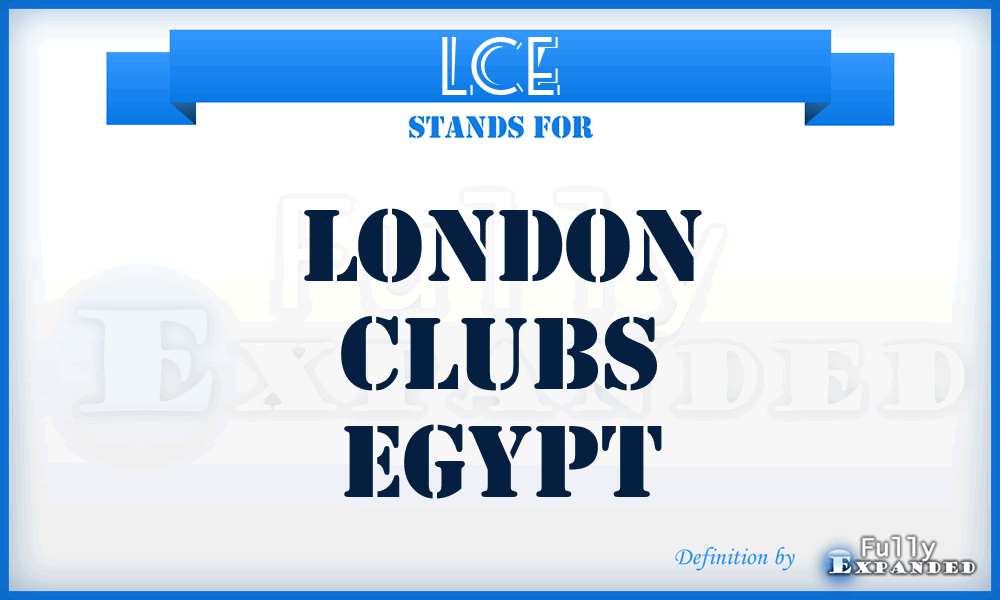 LCE - London Clubs Egypt