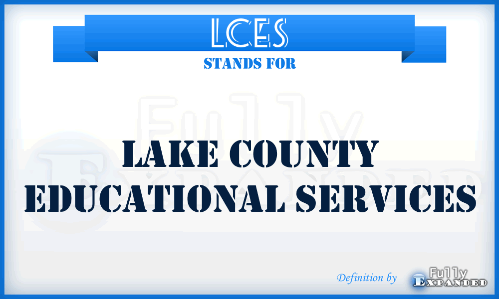 LCES - Lake County Educational Services