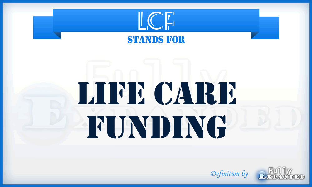 LCF - Life Care Funding