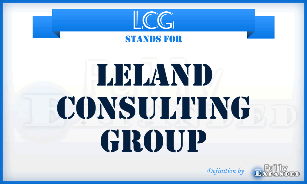 LCG - Leland Consulting Group