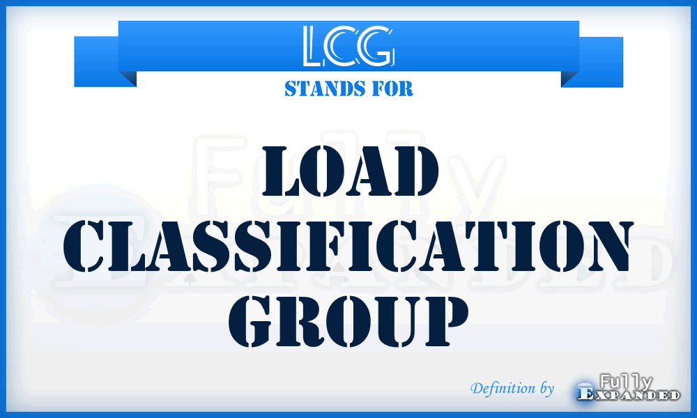 LCG - Load Classification Group