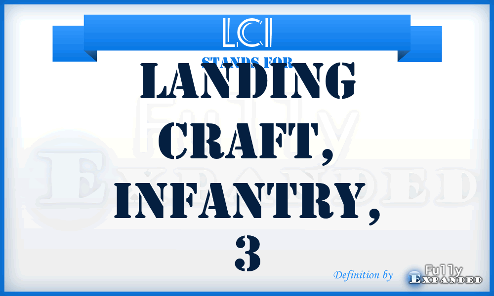 LCI - landing craft, infantry, 3