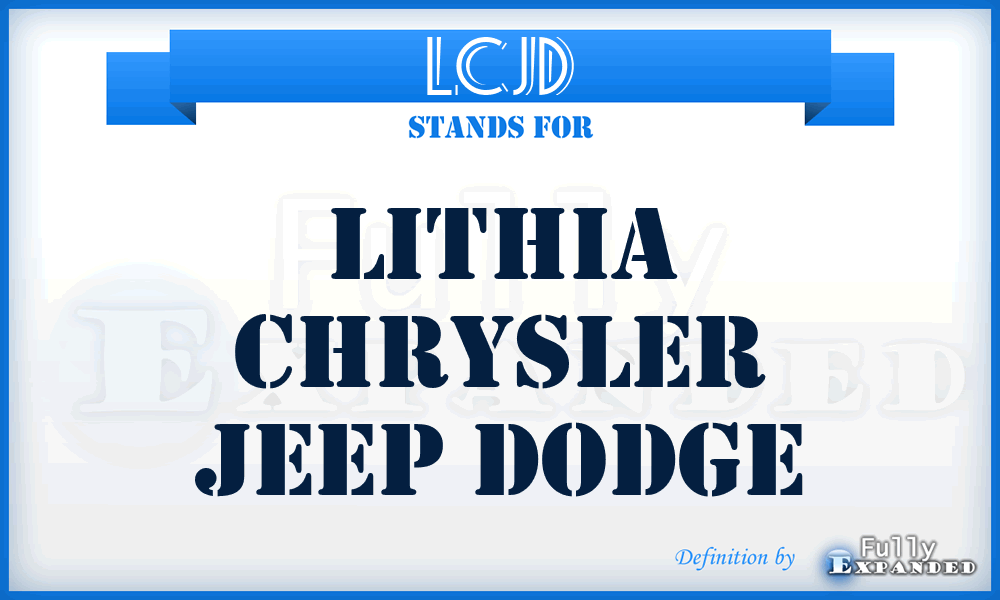 LCJD - Lithia Chrysler Jeep Dodge