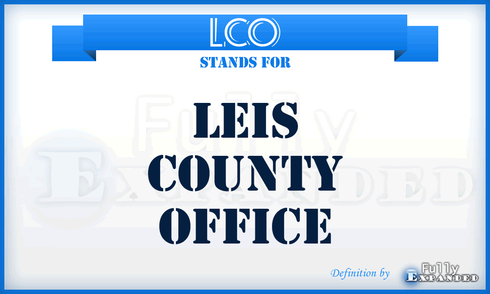 LCO - Leis County Office