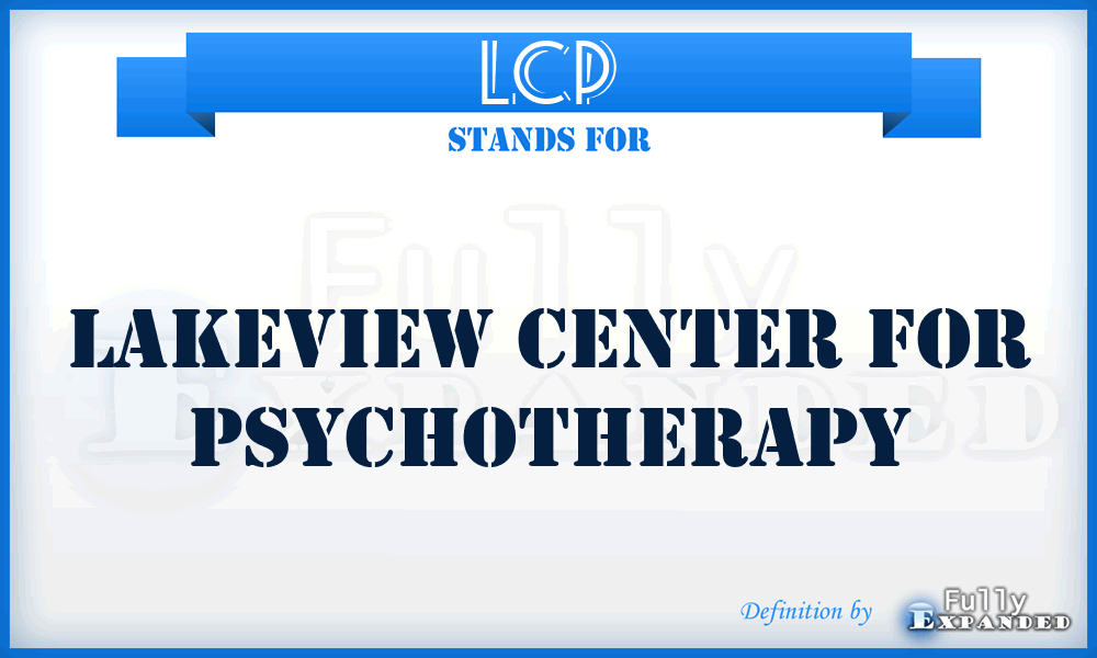 LCP - Lakeview Center for Psychotherapy