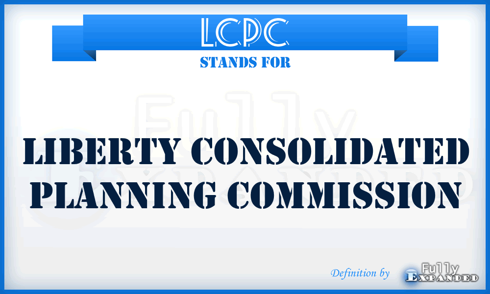 LCPC - Liberty Consolidated Planning Commission