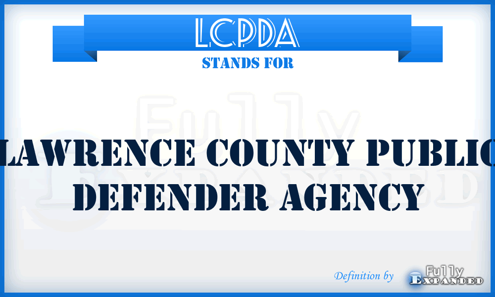 LCPDA - Lawrence County Public Defender Agency