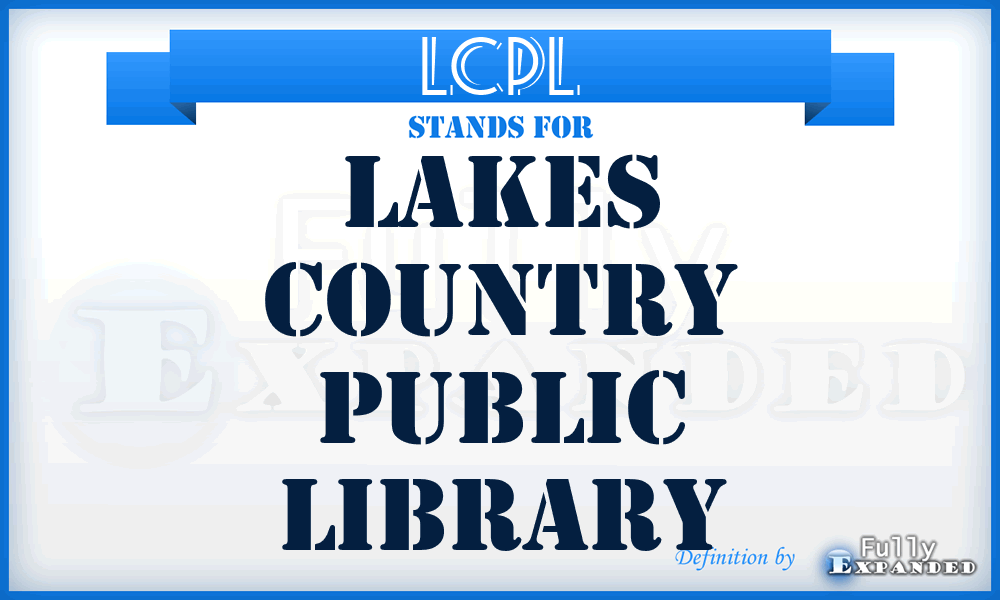 LCPL - Lakes Country Public Library