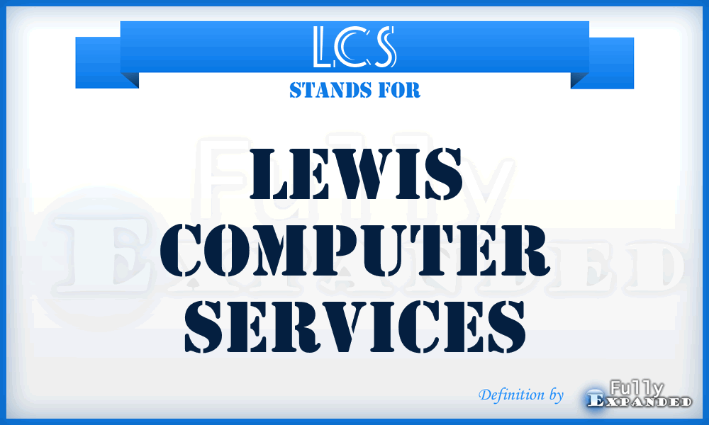 LCS - Lewis Computer Services