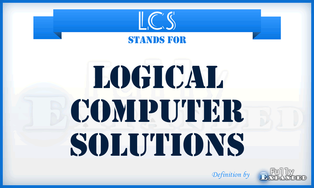 LCS - Logical Computer Solutions