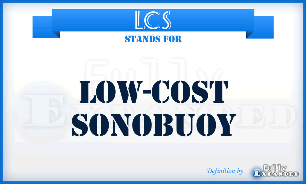 LCS - Low-Cost Sonobuoy