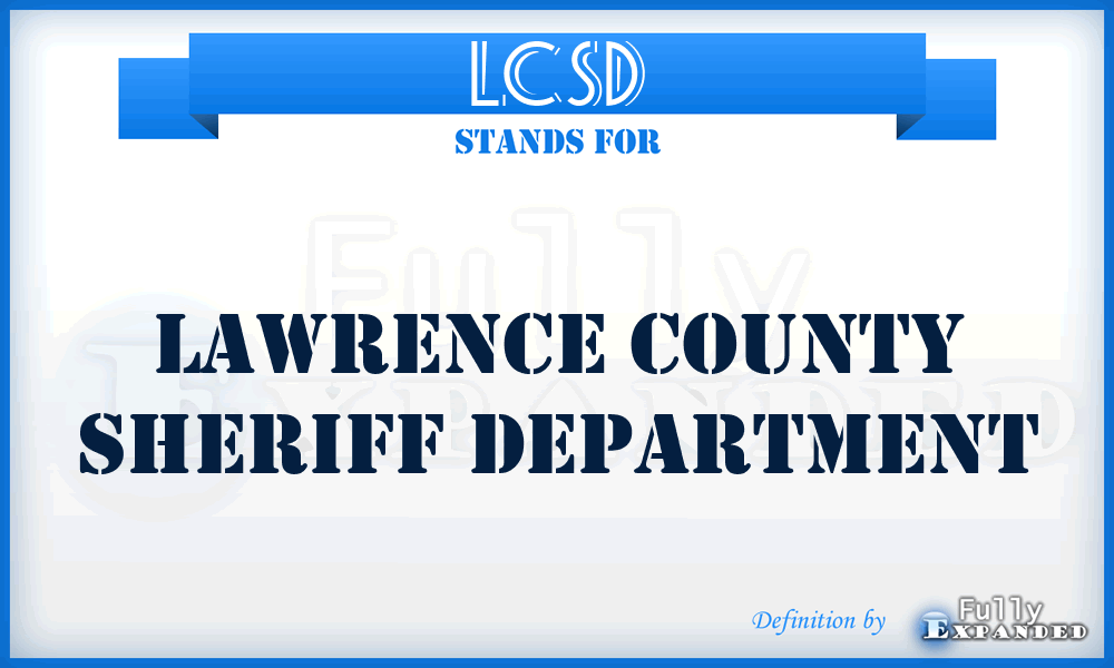 LCSD - Lawrence County Sheriff Department