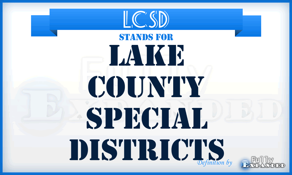 LCSD - Lake County Special Districts