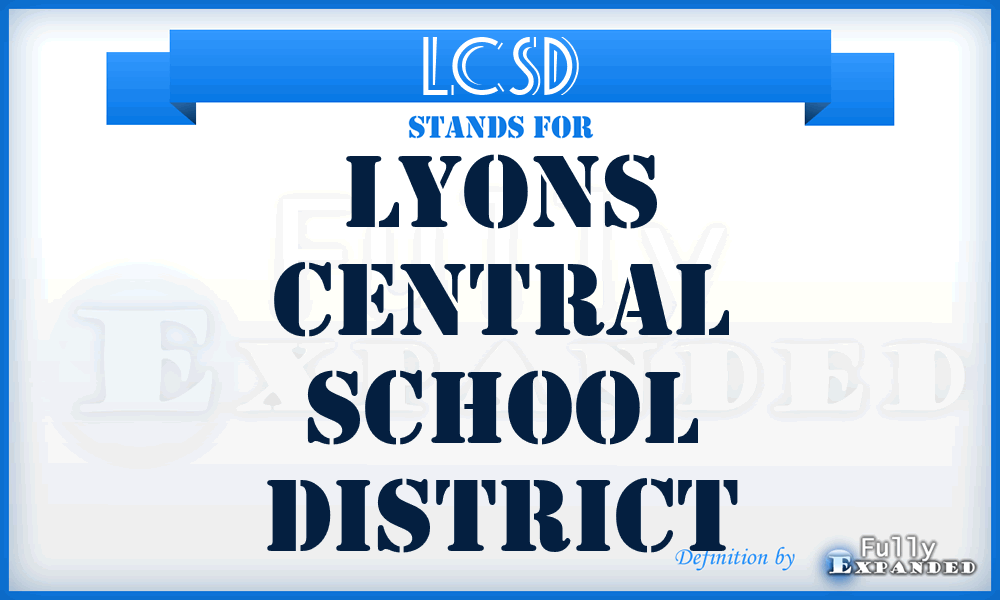 LCSD - Lyons Central School District