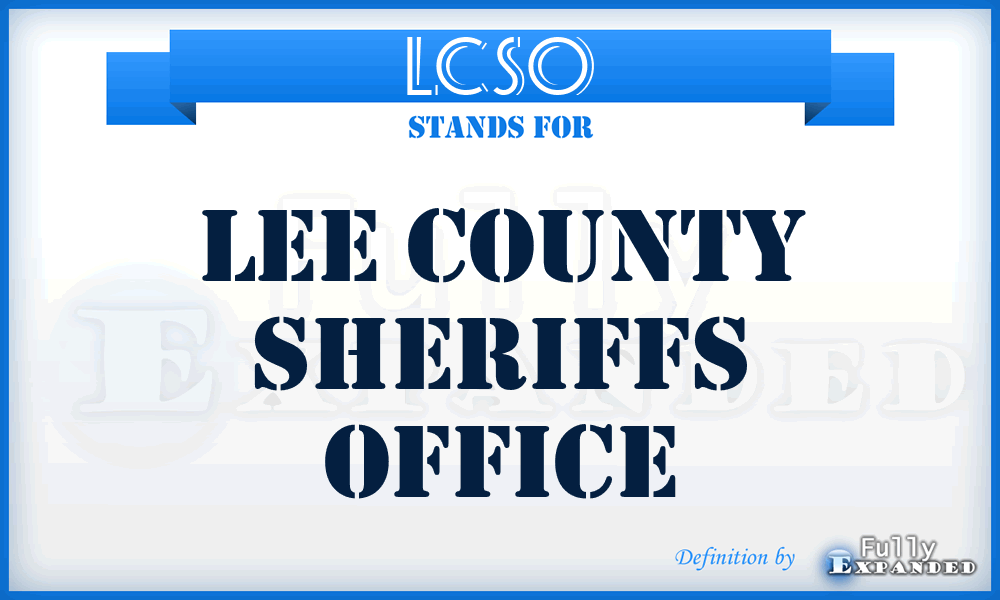 LCSO - Lee County Sheriffs Office