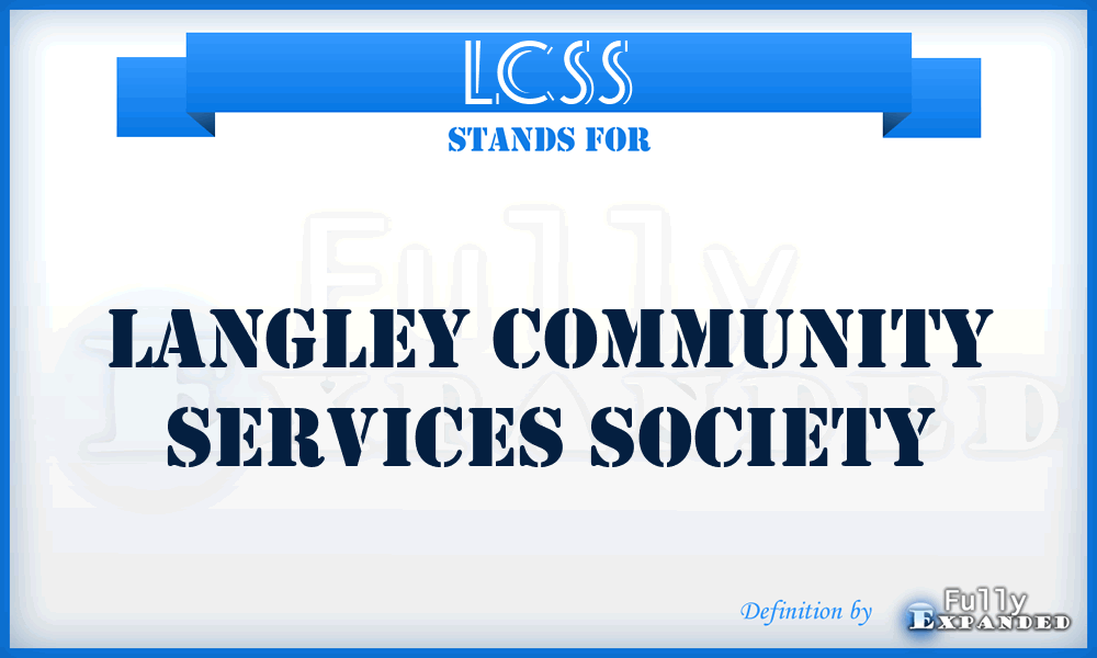 LCSS - Langley Community Services Society