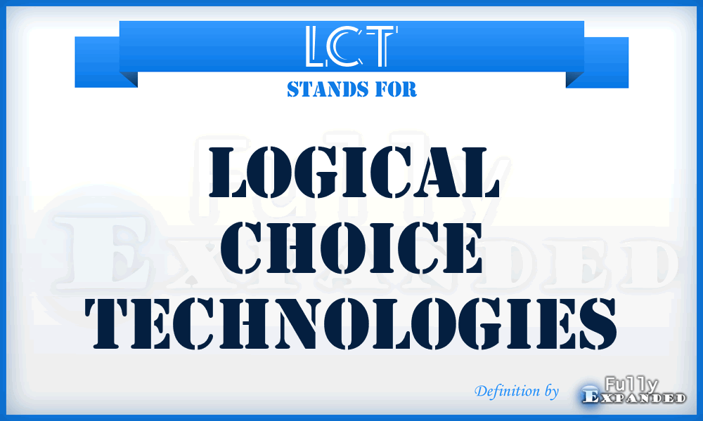 LCT - Logical Choice Technologies