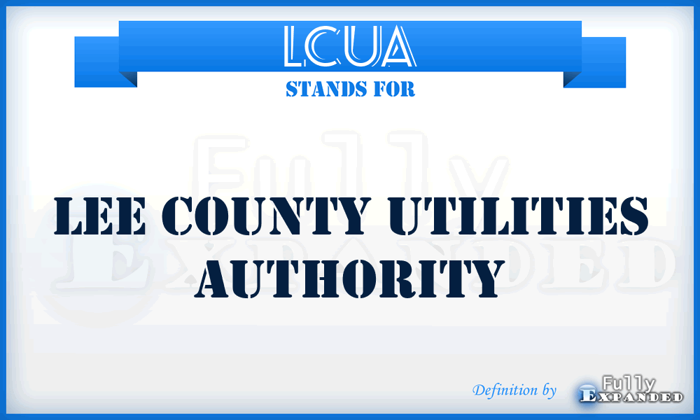 LCUA - Lee County Utilities Authority