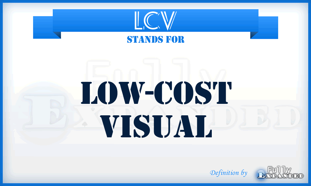 LCV - Low-Cost Visual