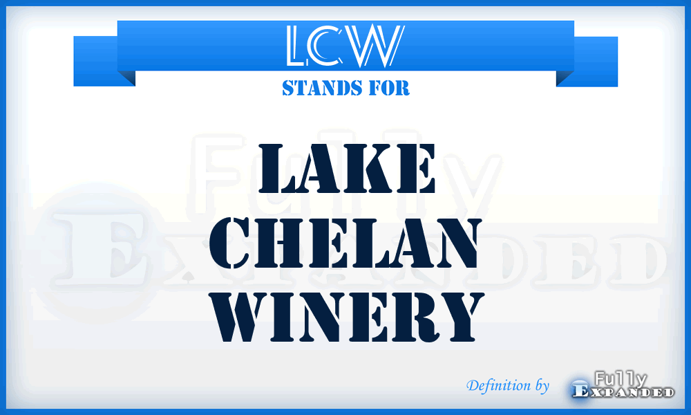 LCW - Lake Chelan Winery
