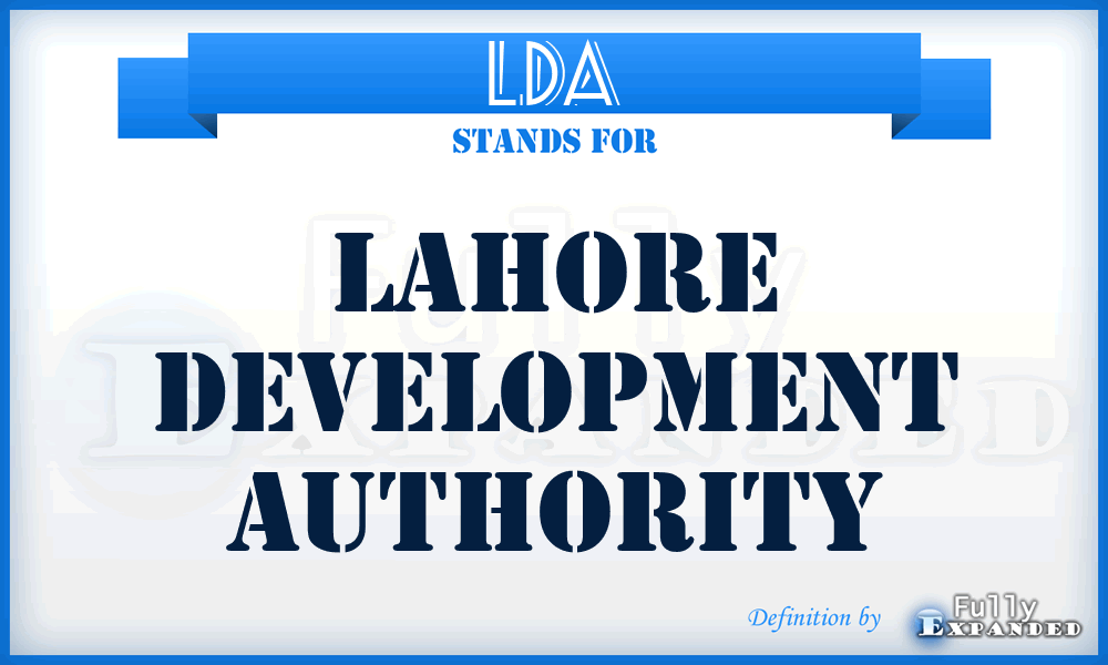 LDA - Lahore Development Authority