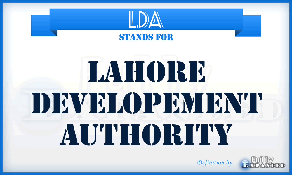 LDA - Lahore Developement Authority