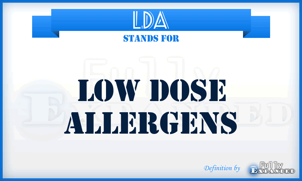 LDA - Low Dose Allergens