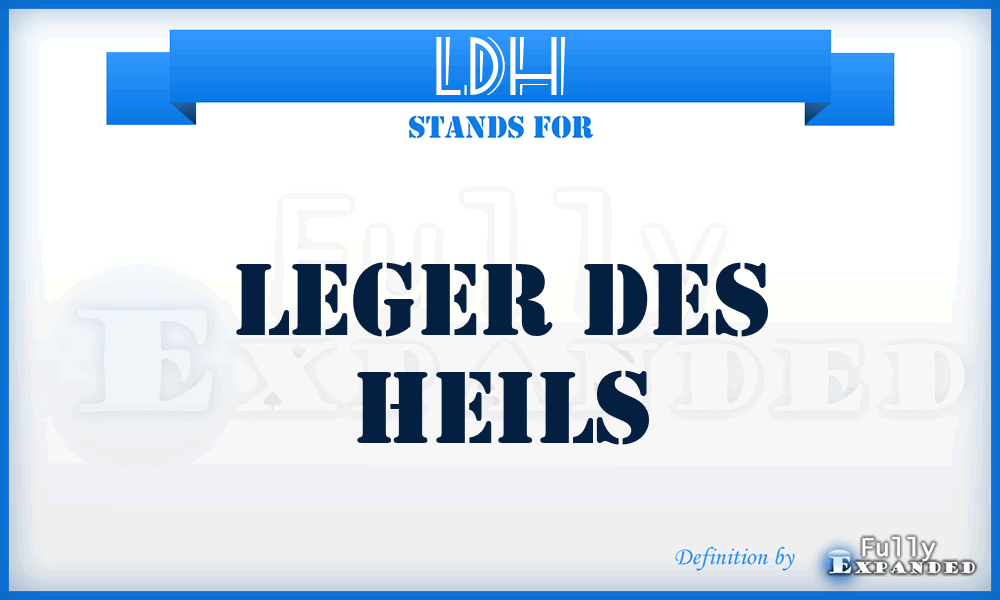 LDH - Leger Des Heils