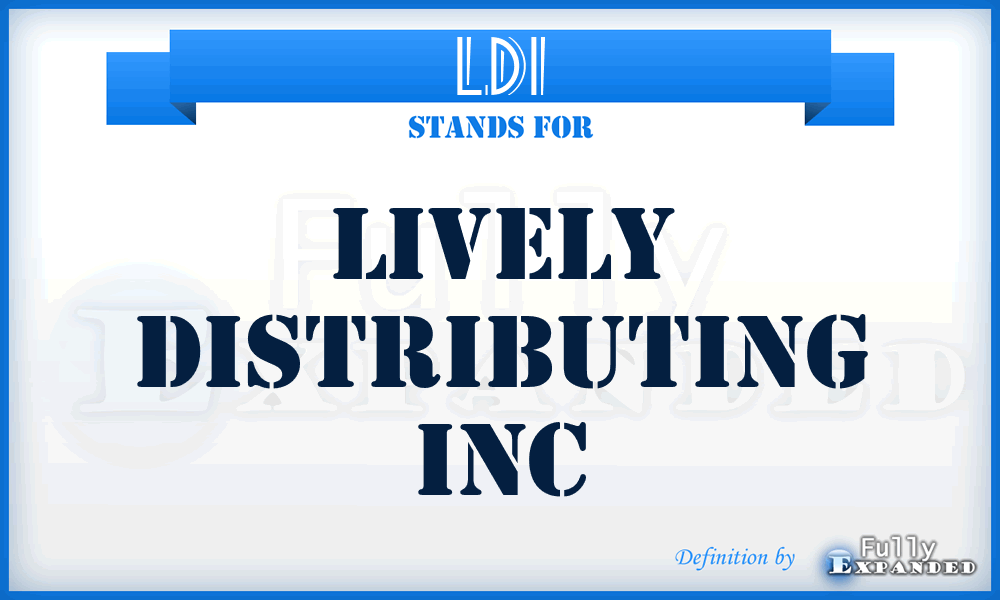 LDI - Lively Distributing Inc