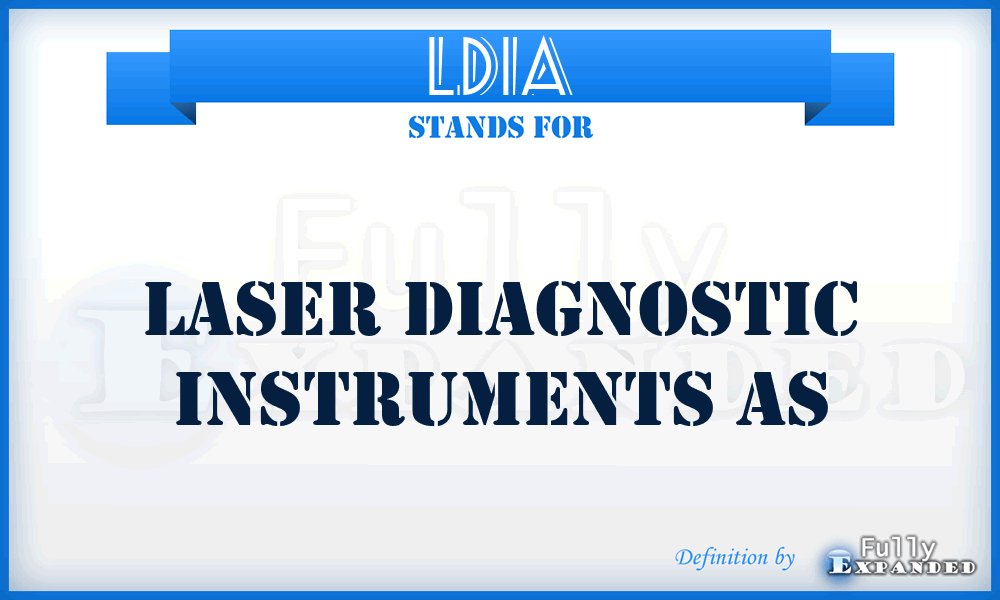 LDIA - Laser Diagnostic Instruments As