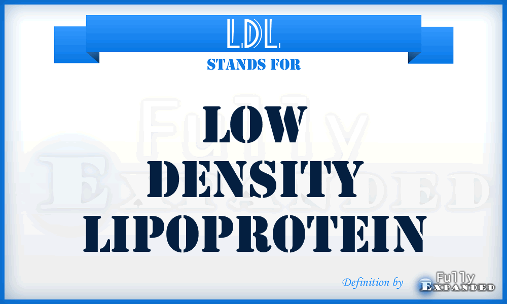 LDL - Low density lipoprotein