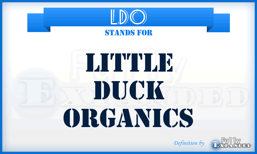 LDO - Little Duck Organics