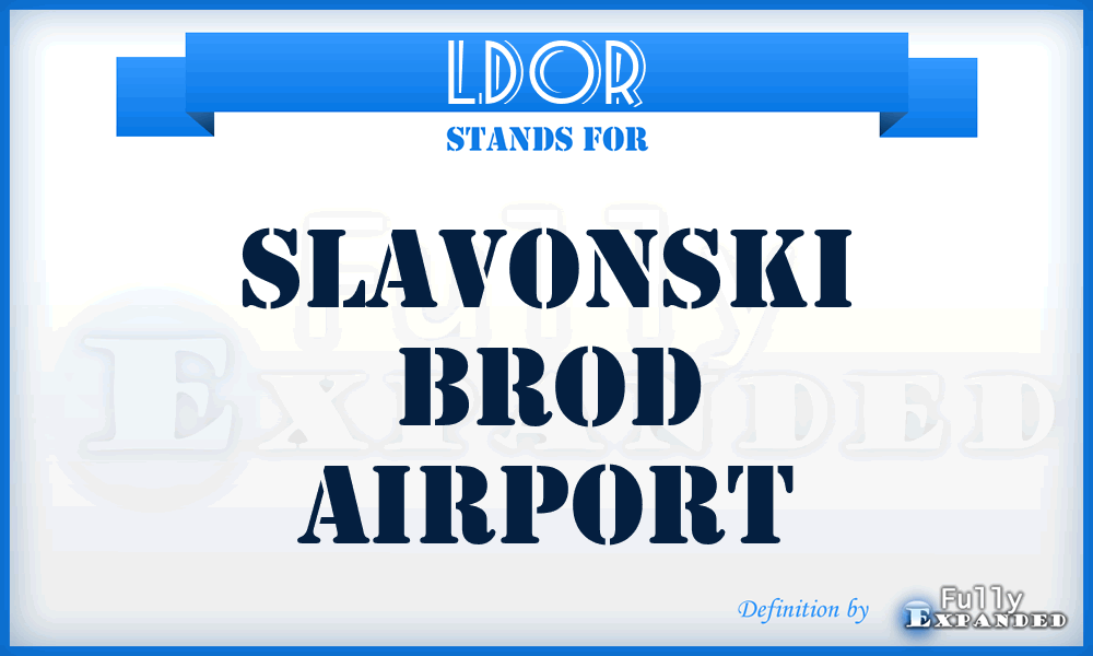 LDOR - Slavonski Brod airport