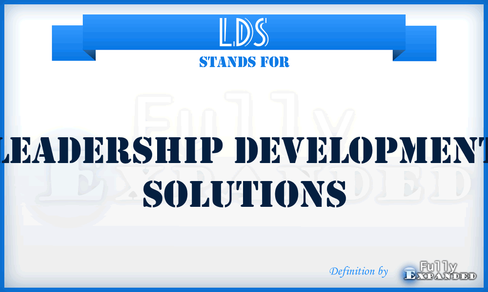 LDS - Leadership Development Solutions