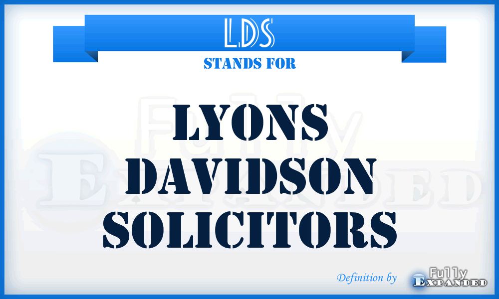 LDS - Lyons Davidson Solicitors