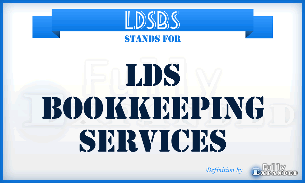 LDSBS - LDS Bookkeeping Services