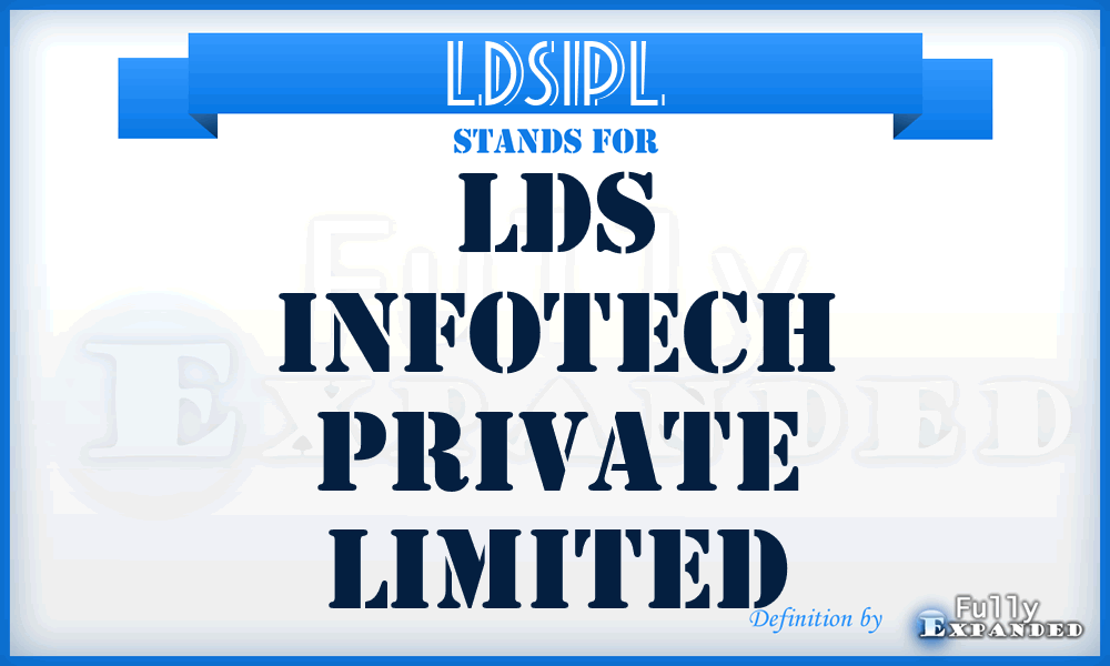 LDSIPL - LDS Infotech Private Limited