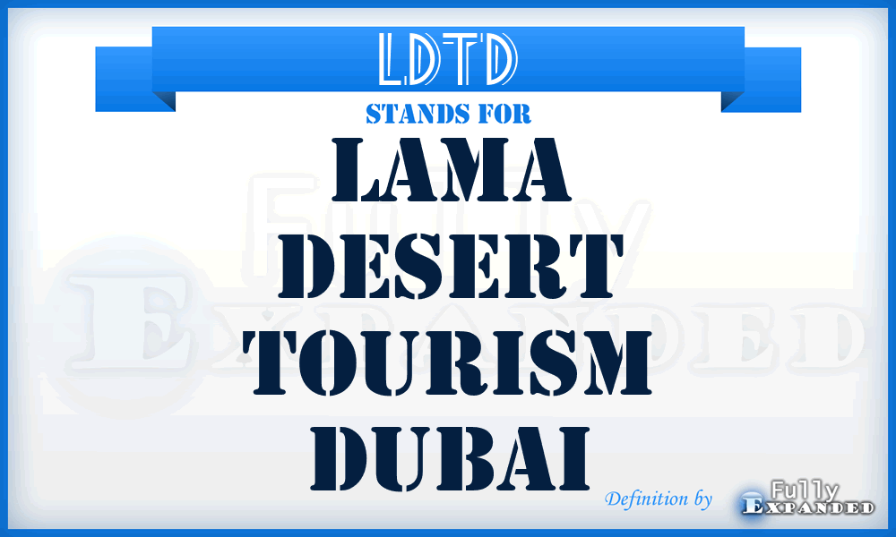 LDTD - Lama Desert Tourism Dubai