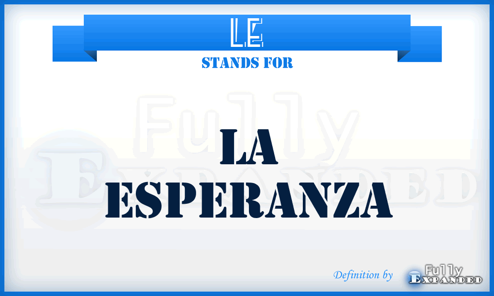 LE - La Esperanza