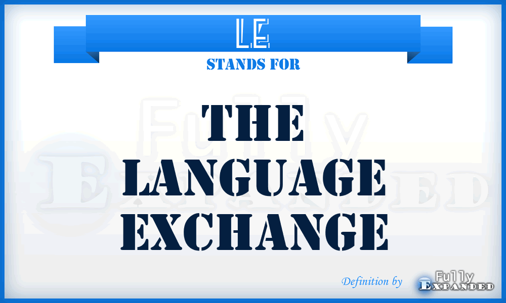 LE - The Language Exchange