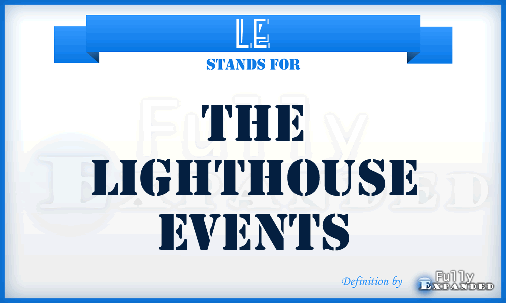 LE - The Lighthouse Events