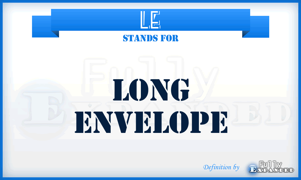 LE - long envelope