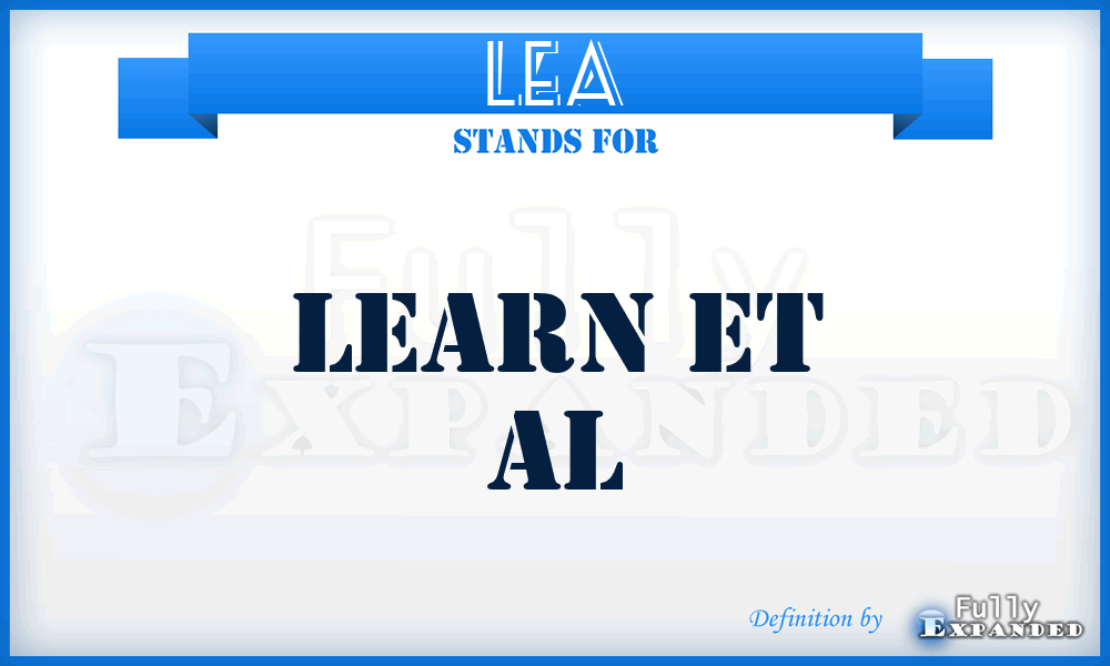 LEA - Learn Et Al