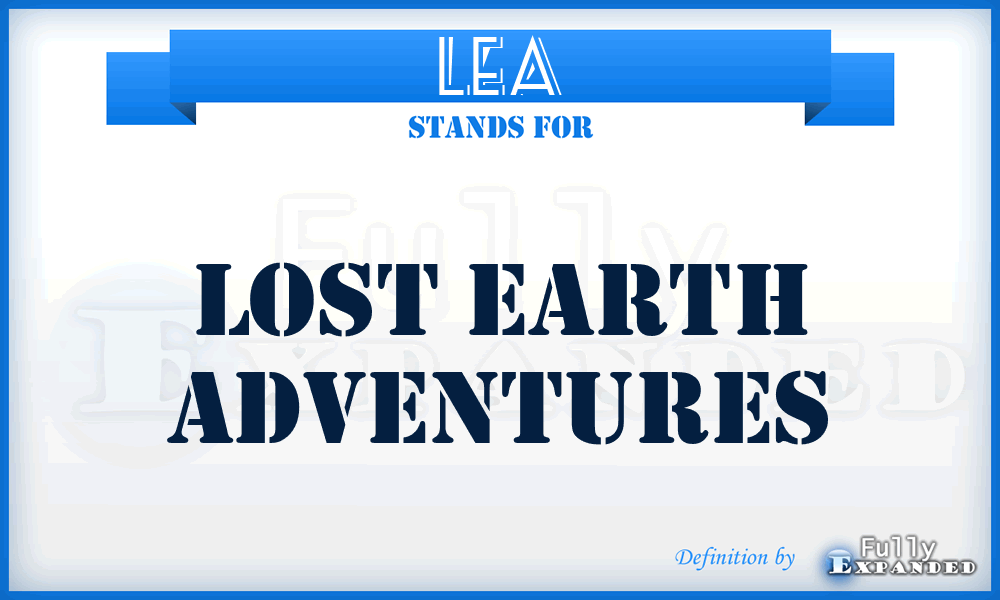 LEA - Lost Earth Adventures