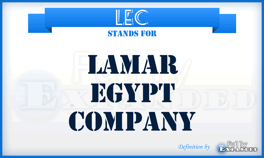LEC - Lamar Egypt Company
